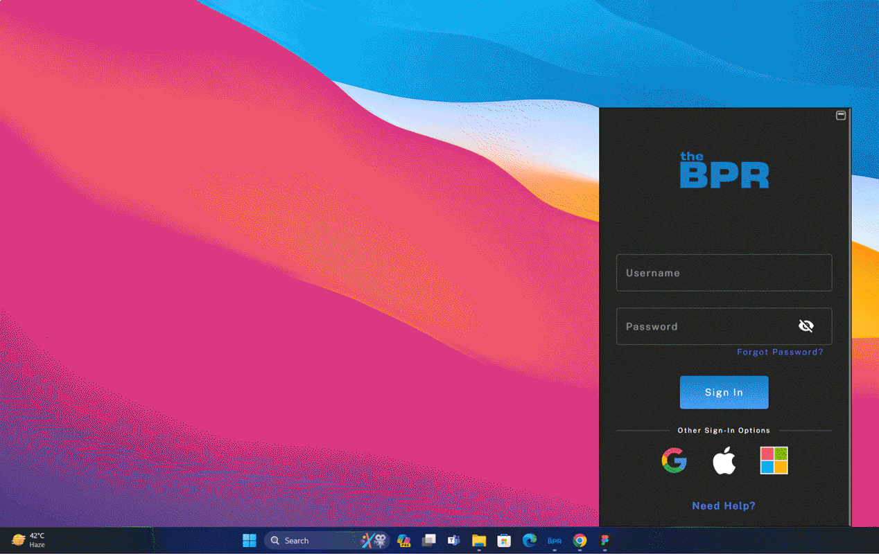 The BPR on Windows