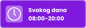 Radno vreme: svaki dan od 08:00 do 20:00
