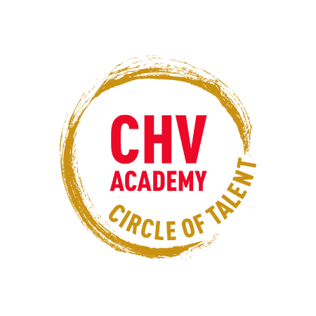 CHV Academy logo with a gold circular brushstroke and text Circle of Talent.
