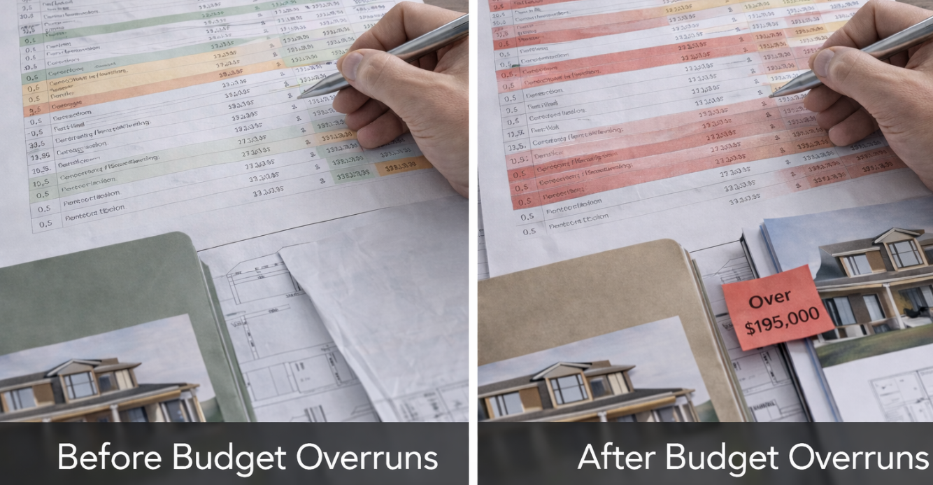 Construction budget increasing due to accumulated changes and poor cost tracking