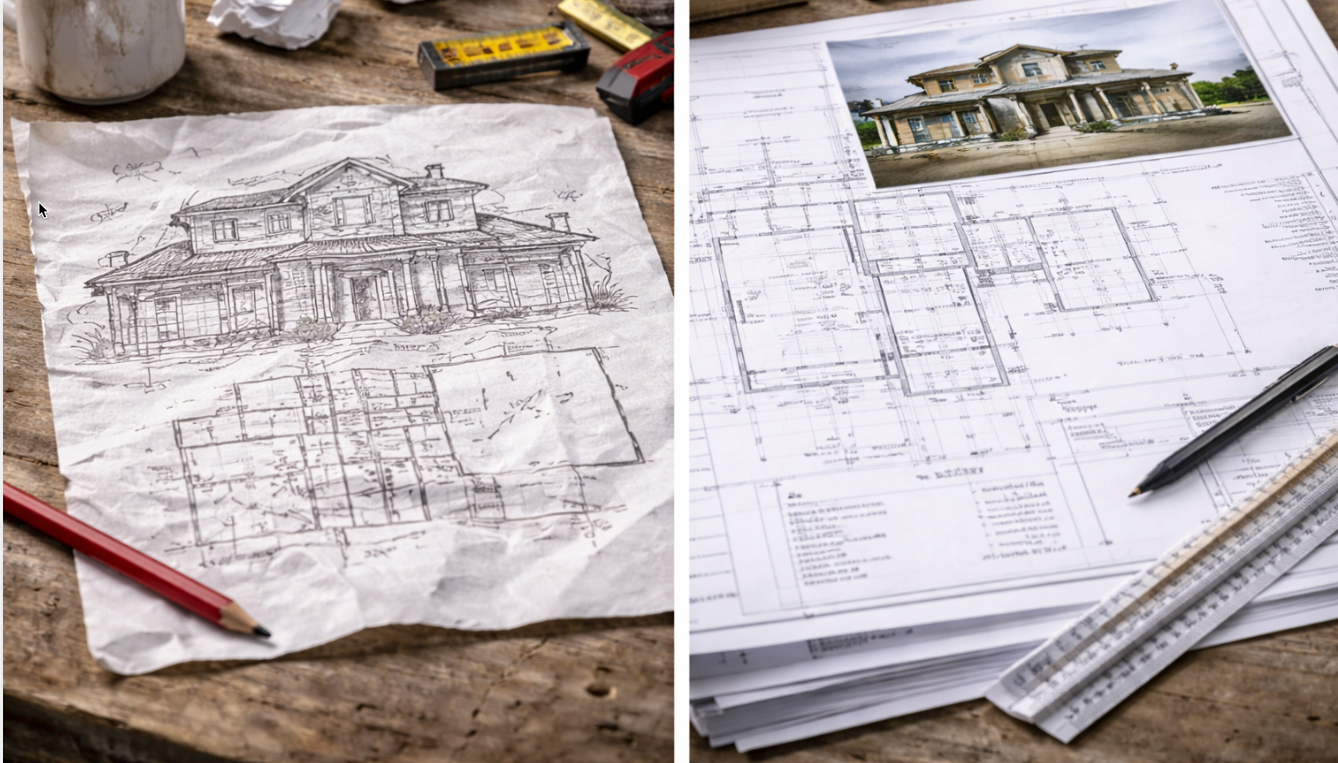 Vague construction drawings causing confusion and cost surprises on site