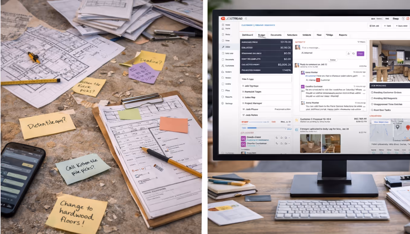 Construction project management without system versus organized digital tracking tools