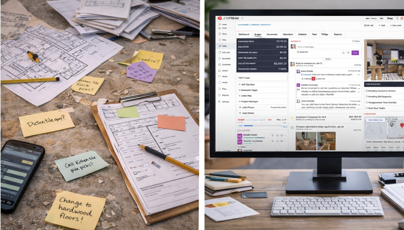 Construction project management without system versus organized digital tracking tools