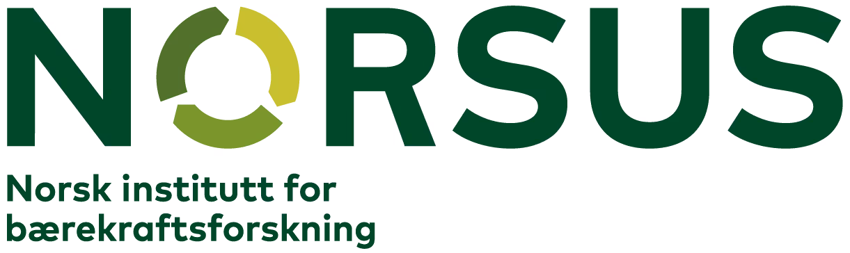 NORSUS logo with green and yellow circular design and text Norsk institutt for bærekraftsforskning.