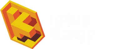 KRED Norge logo with yellow and orange geometric symbol to the left of the text.