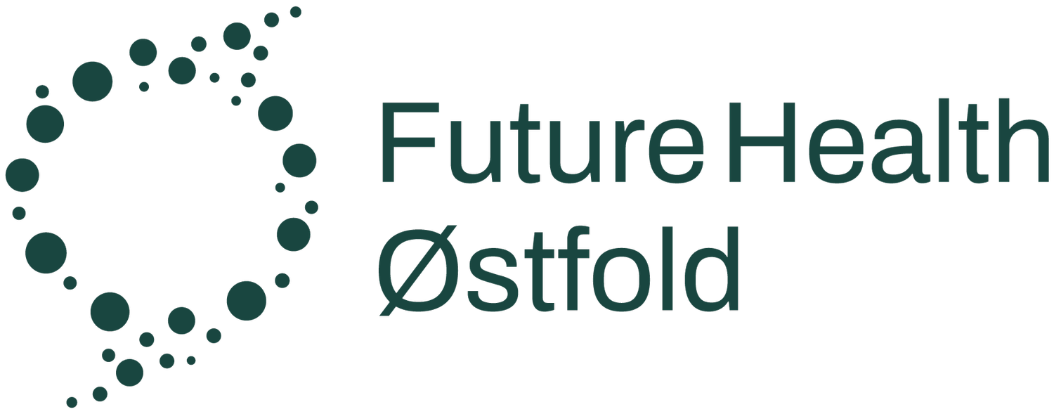 Future Health Østfold logo with circular pattern of dots next to the text.