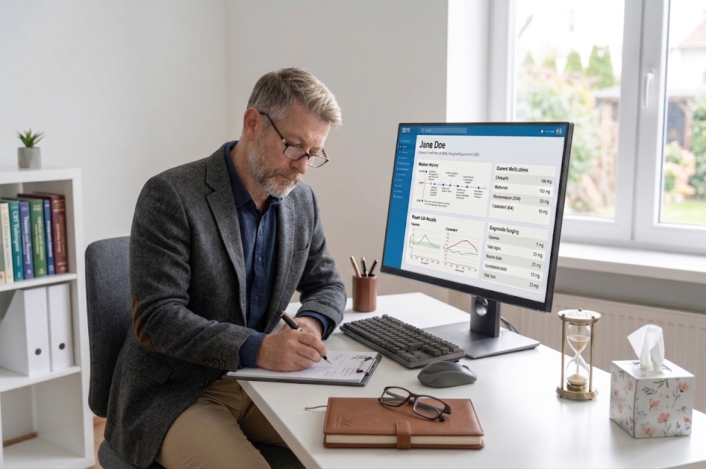 An Insight Professional reviewing a member's reflections