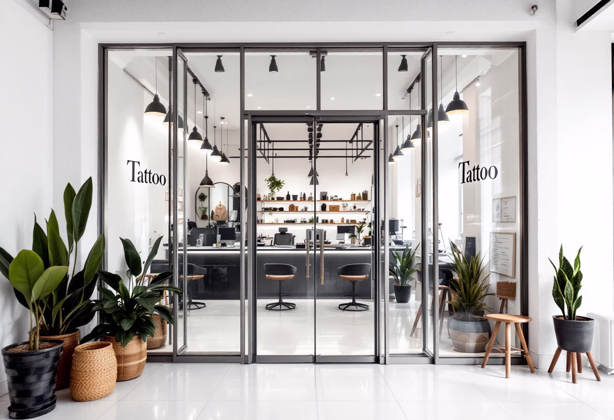 image of tattoo studio entrance