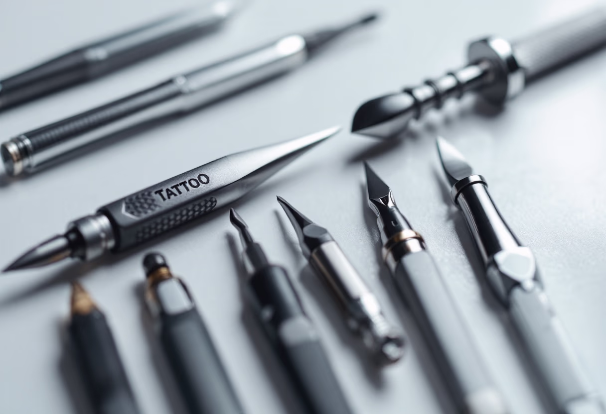 enhanced details of tattoo instruments