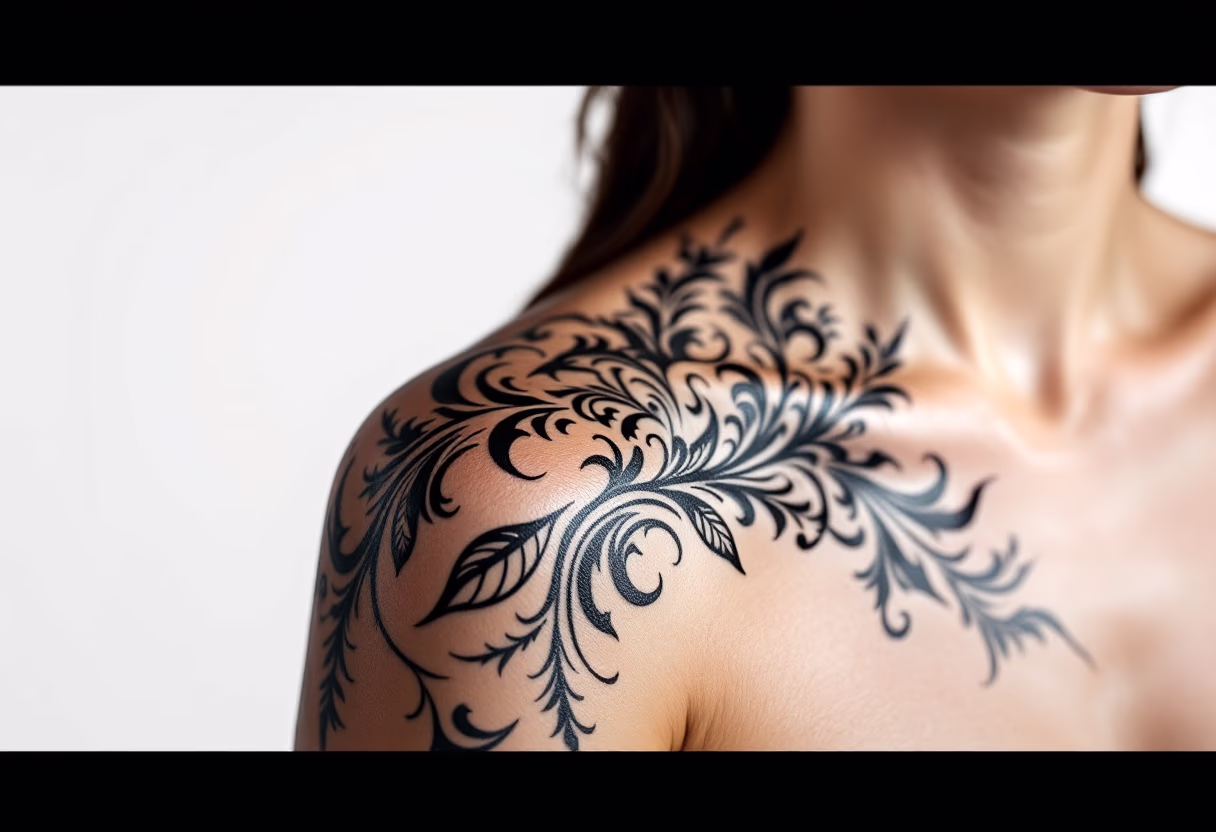 image of blackwork tattoo style