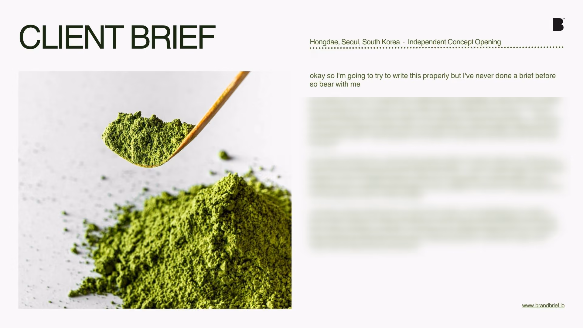 Matcha Bar & Retail Concept, Brand Identity, Bar Touchpoints & Retail Packaging