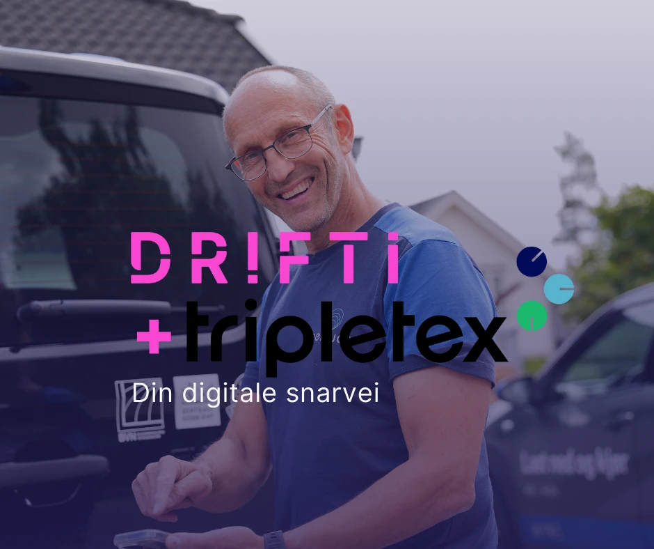 Illustrasjon: Drifti + Tripletex: Din digitale snarvei