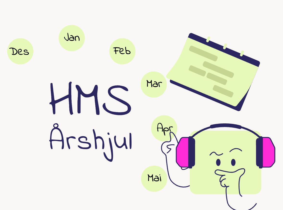 Årshjul for HMS-arbeid: gratis mal for håndverkere fra Drifti
