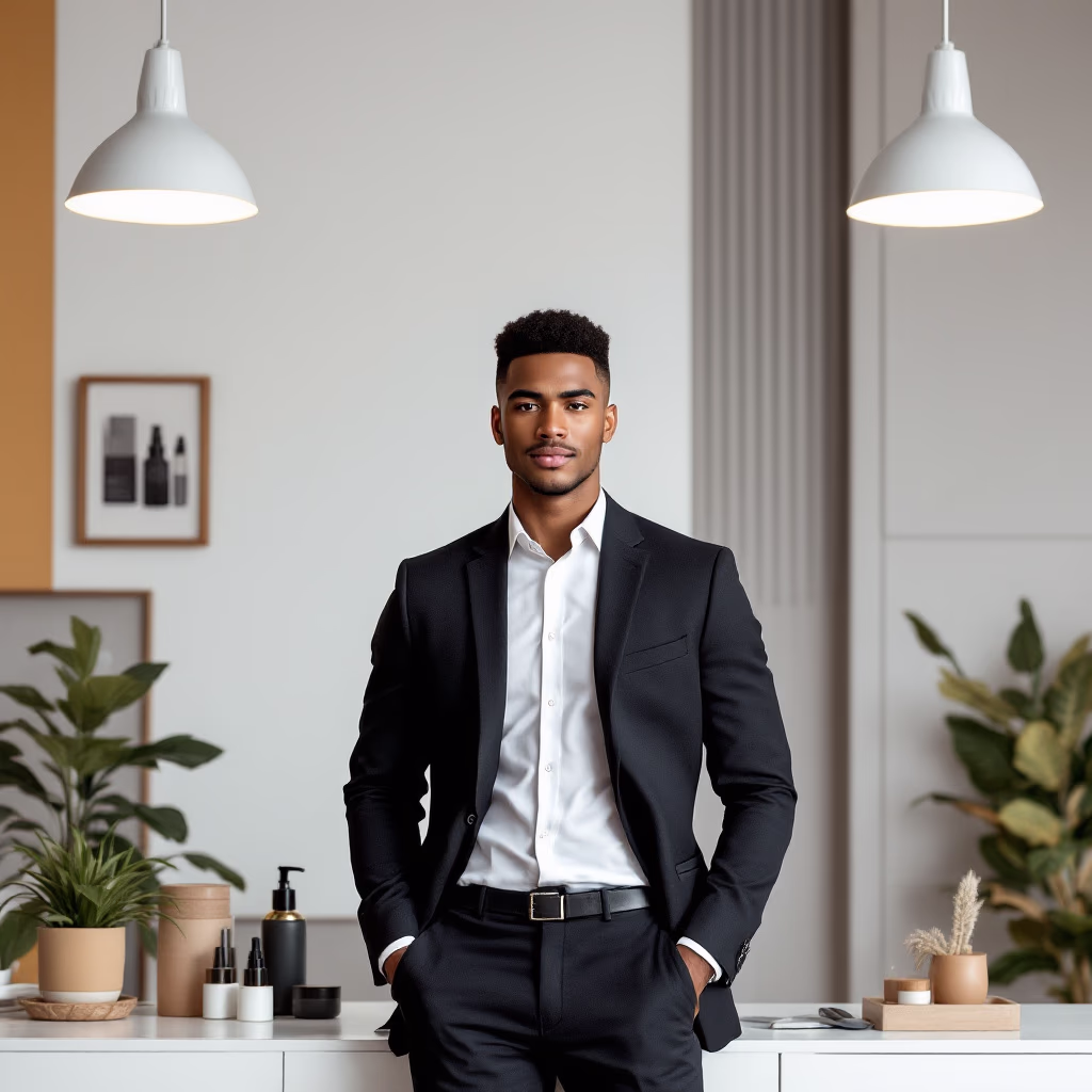 [team] image of an individual team member (for a beauty product)