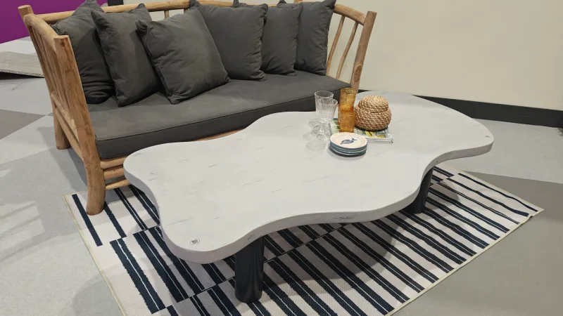 UK cloud polished concrete dining table by RockVine