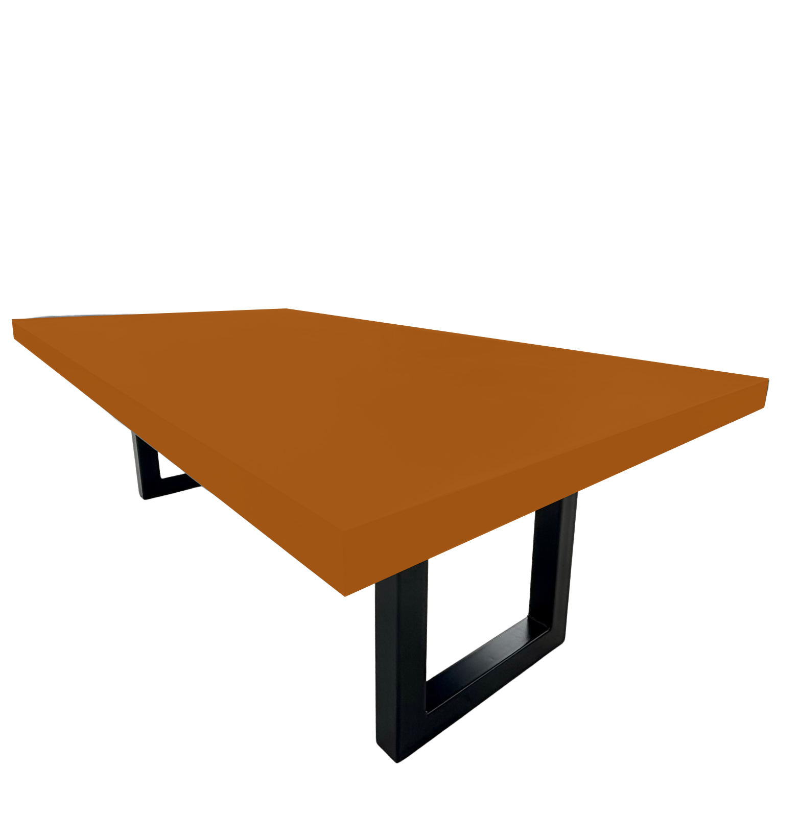 Amber Thatch polished concrete dining table