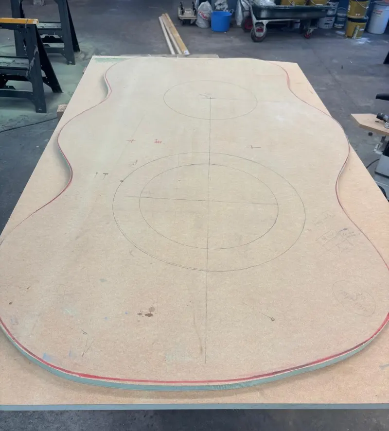 Custom cloud polished concrete dining table by RockVine
