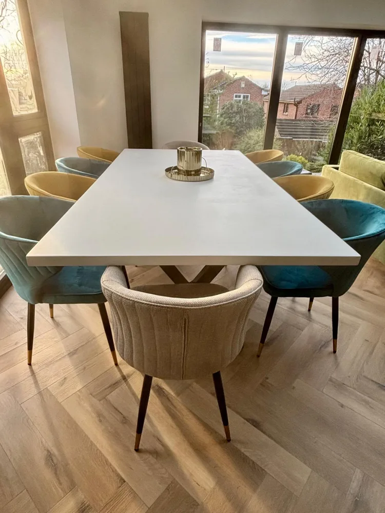 Bespoke slimline polished concrete table by RockVine

