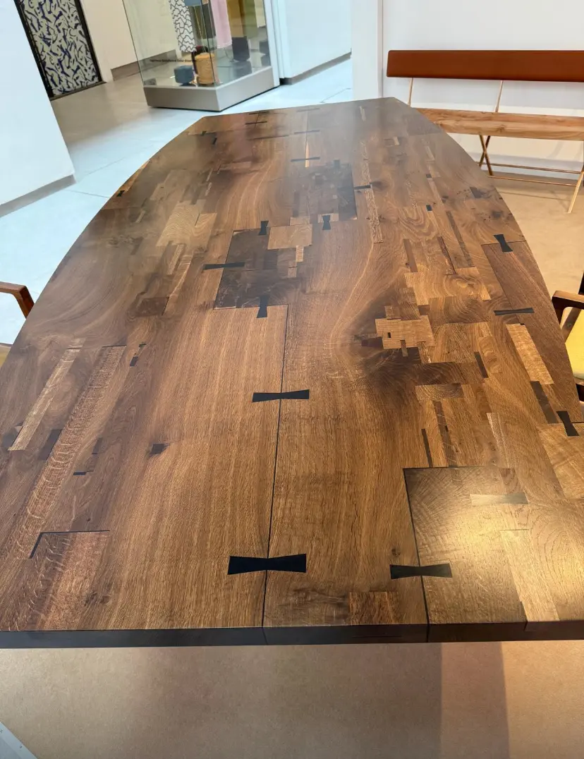 Statement live edge dining table centerpiece
