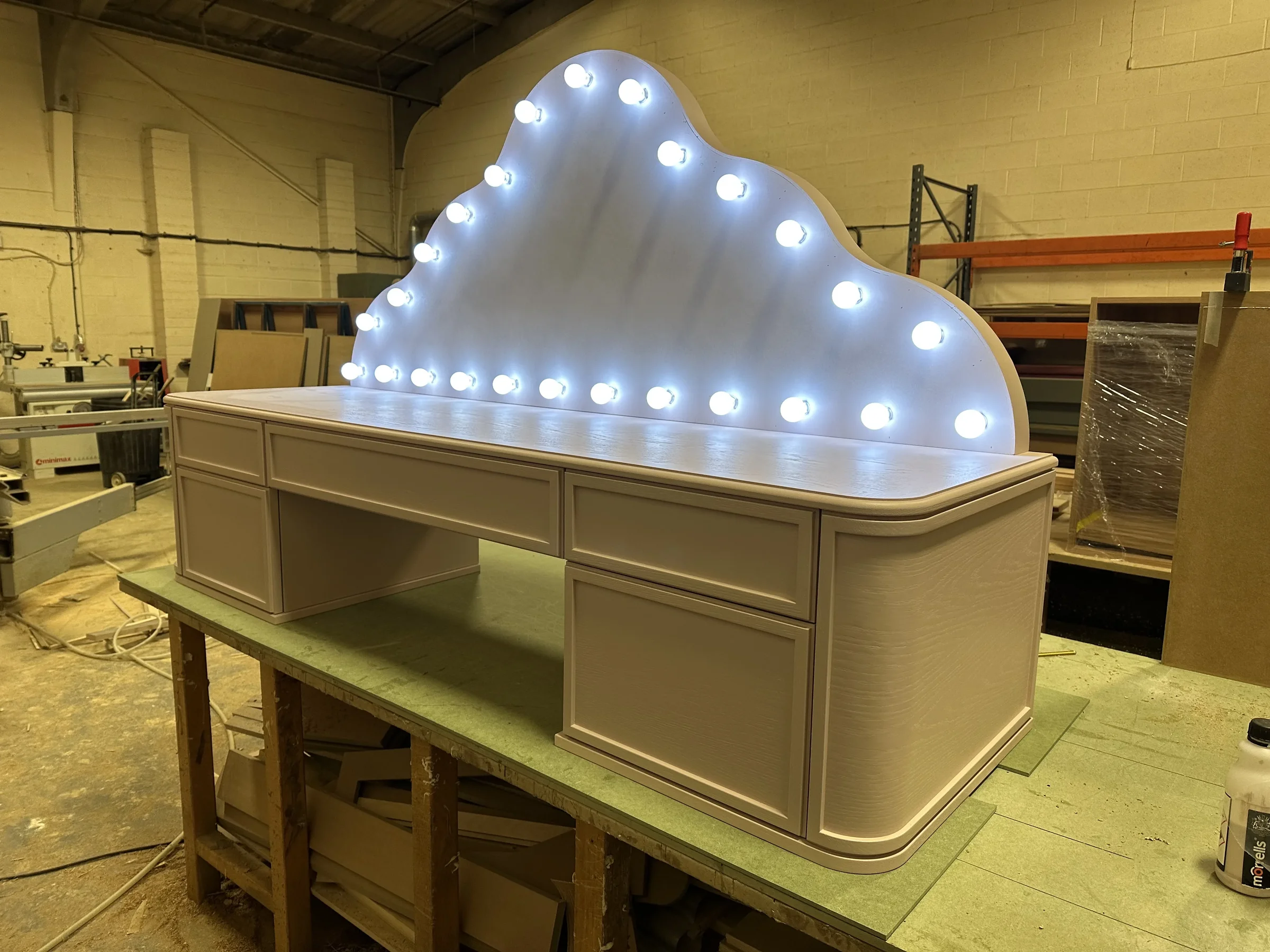 Cloud LED mirror vanity