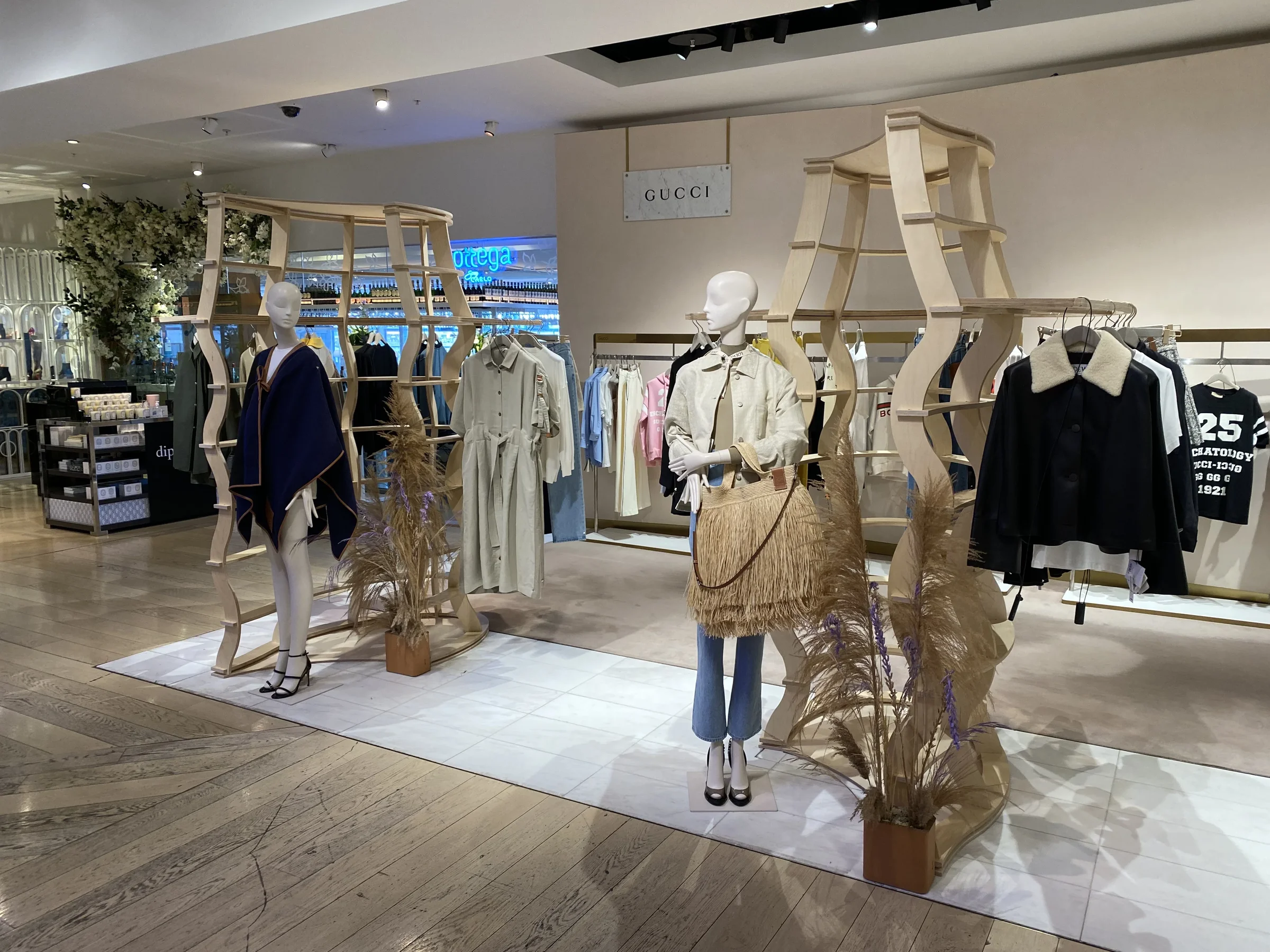 Gucci organic CNC display stands