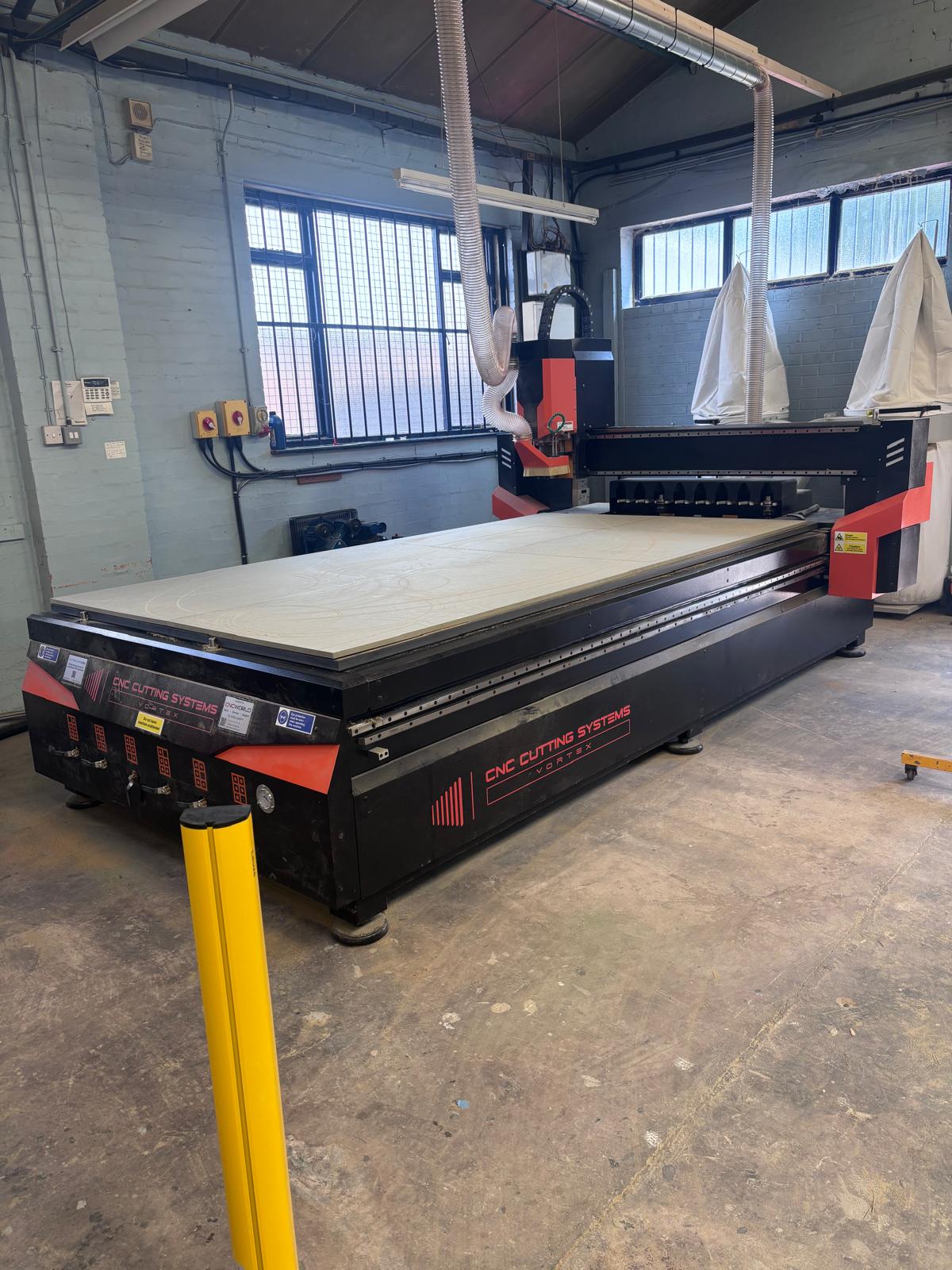 Large-format CNC machine in RockVine workshop