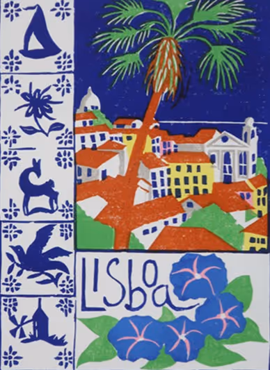 Jenny Kalorkoti lino print