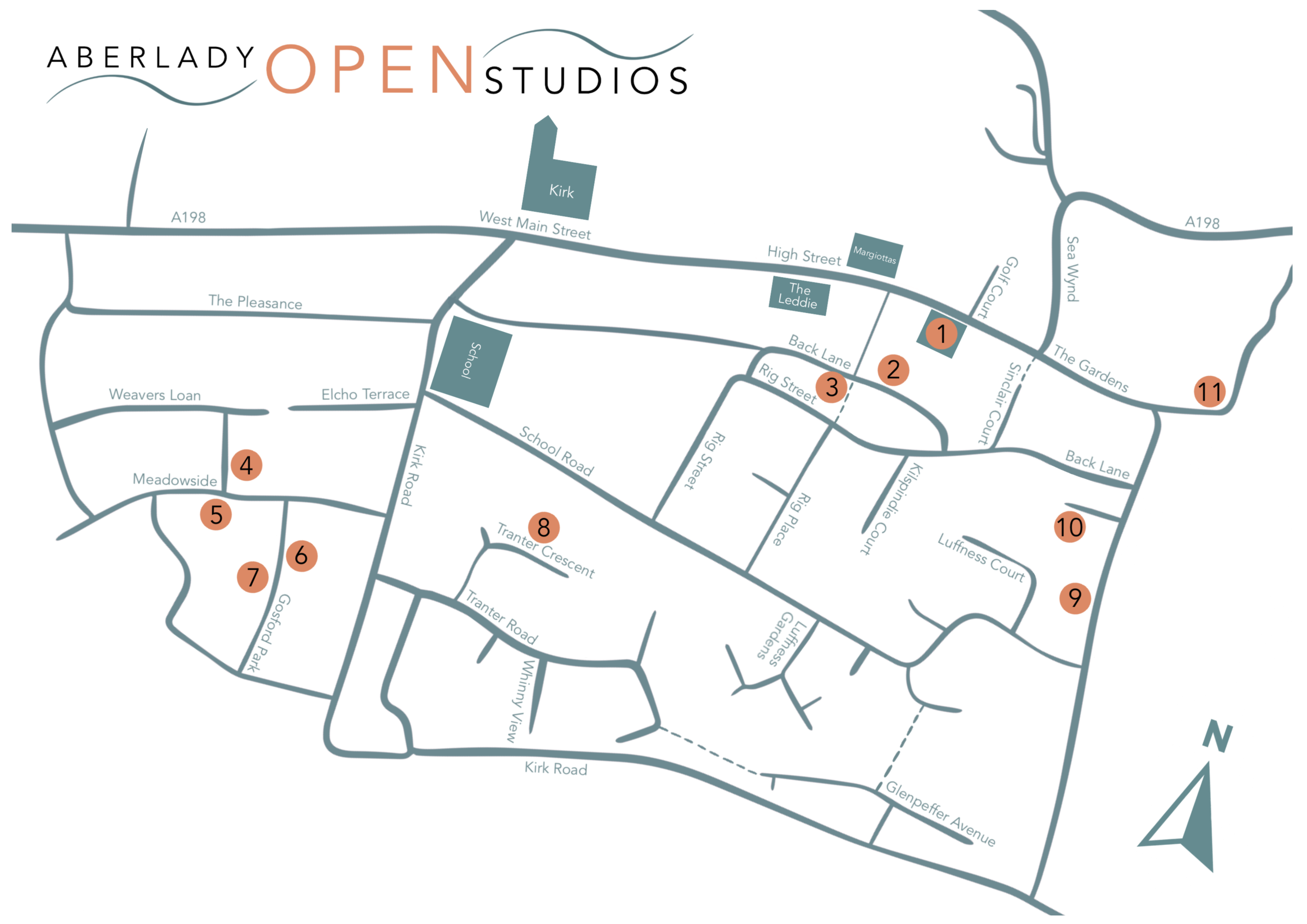 Aberlady Open Studios trail map