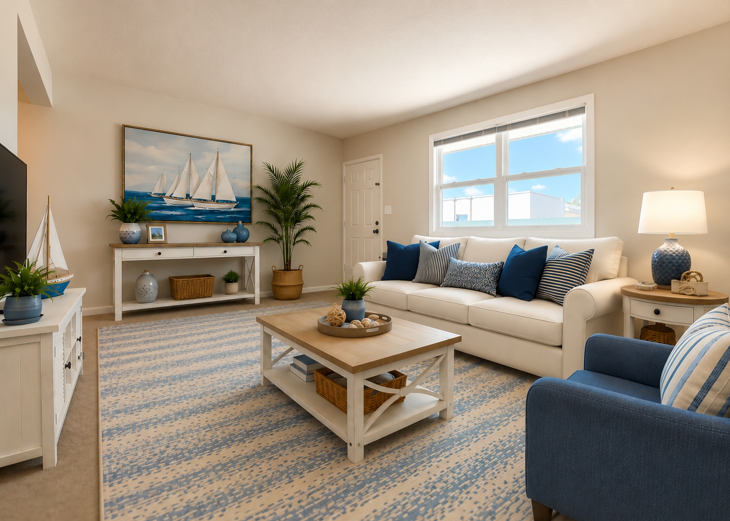 Living room with decor