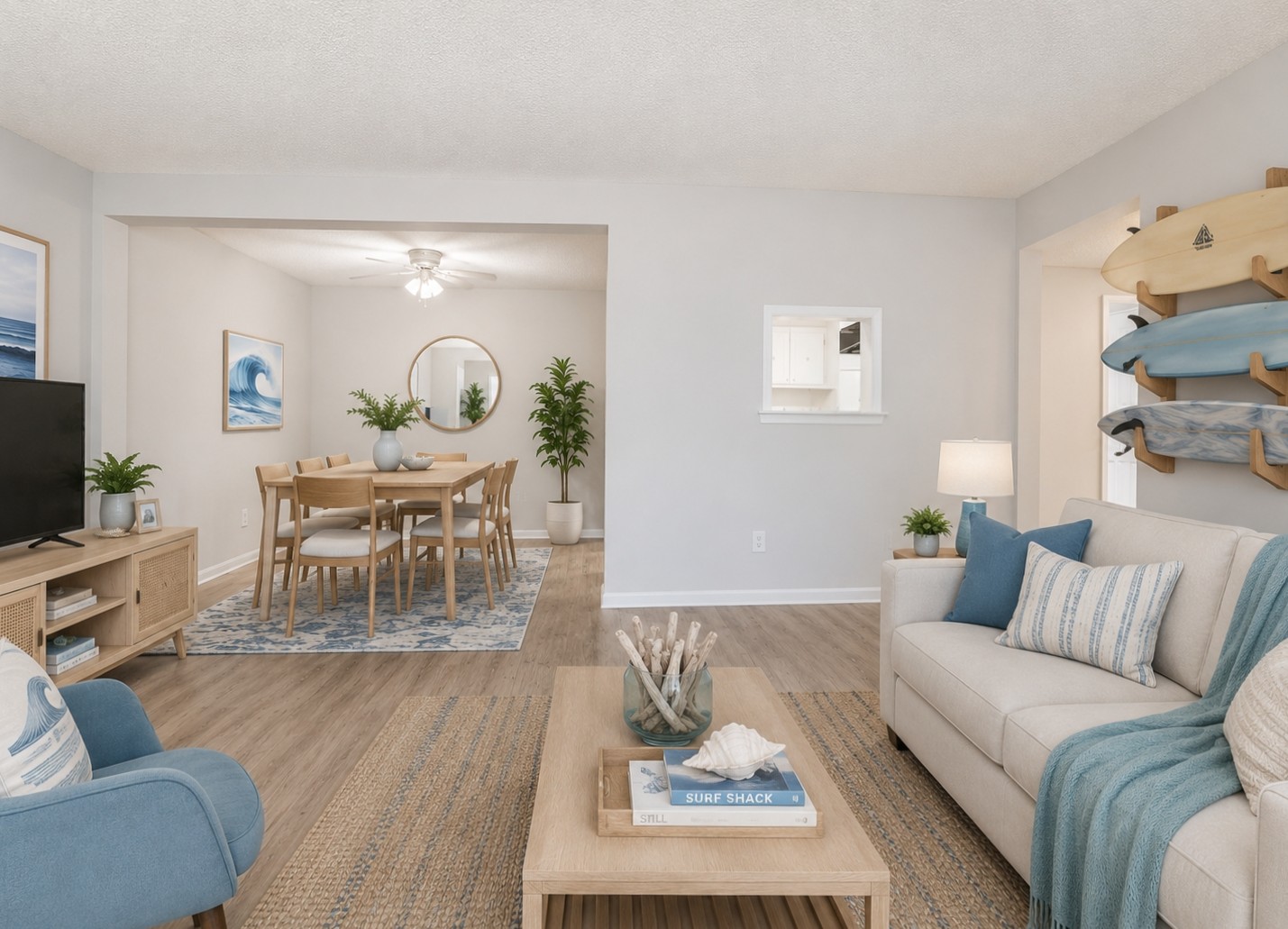 Living room with decor