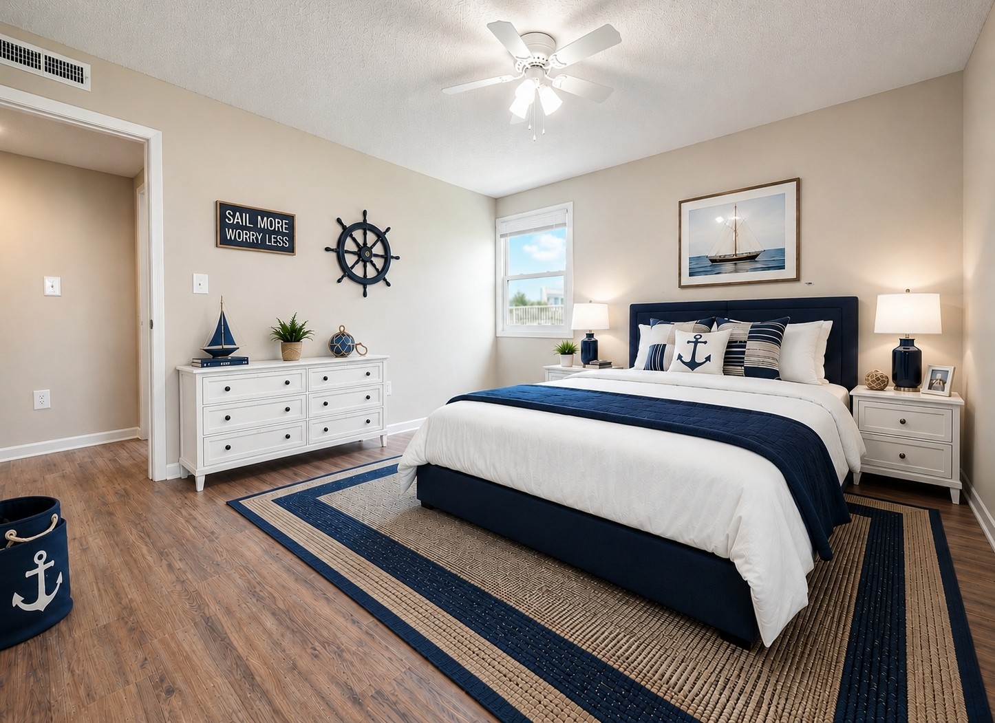 Bedroom with decor