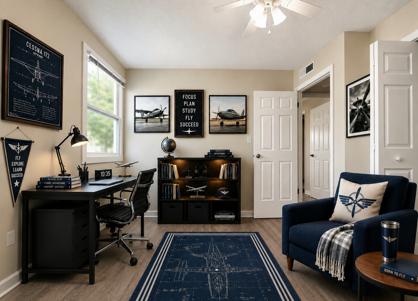 Living room with decor