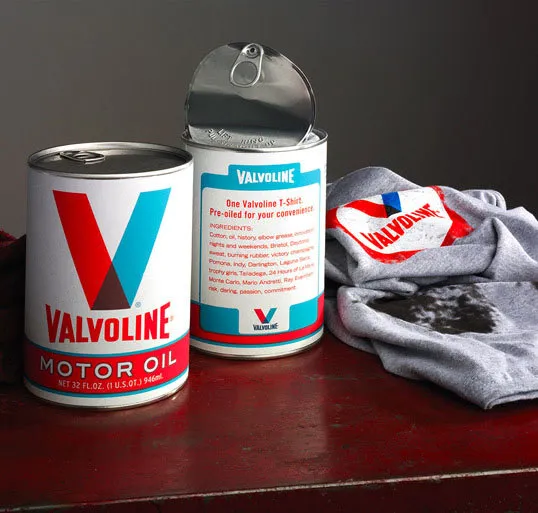 Paint can work as clothing packaging.