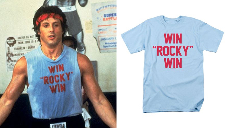 Rocky movie gained popularity so did the clothing Rocky wore. Do you want your own Rocky t shirt?
