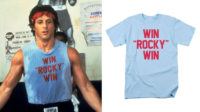 Rocky movie gained popularity so did the clothing Rocky wore. Do you want your own Rocky t shirt?