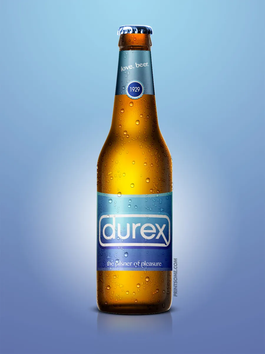Durex, beer bottles