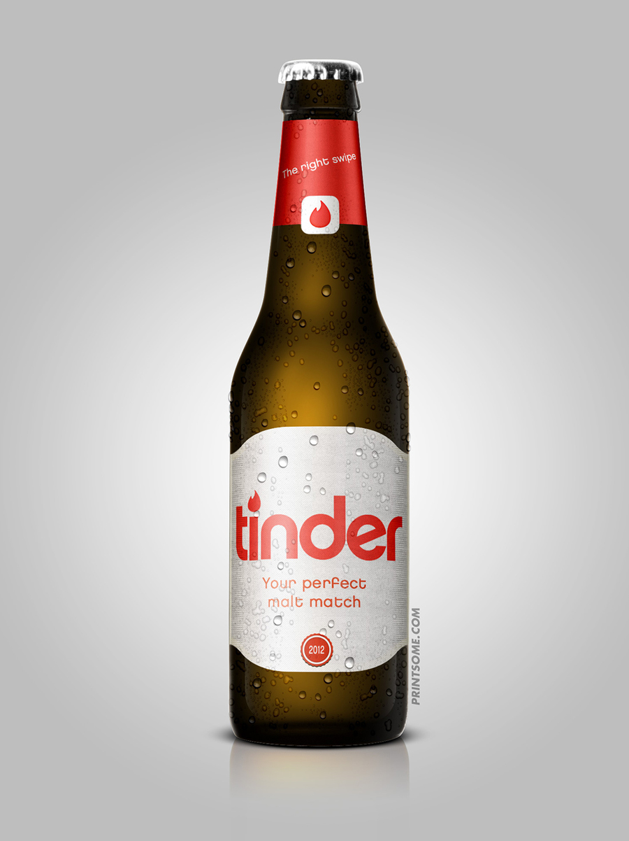 Tinder, beer bottles