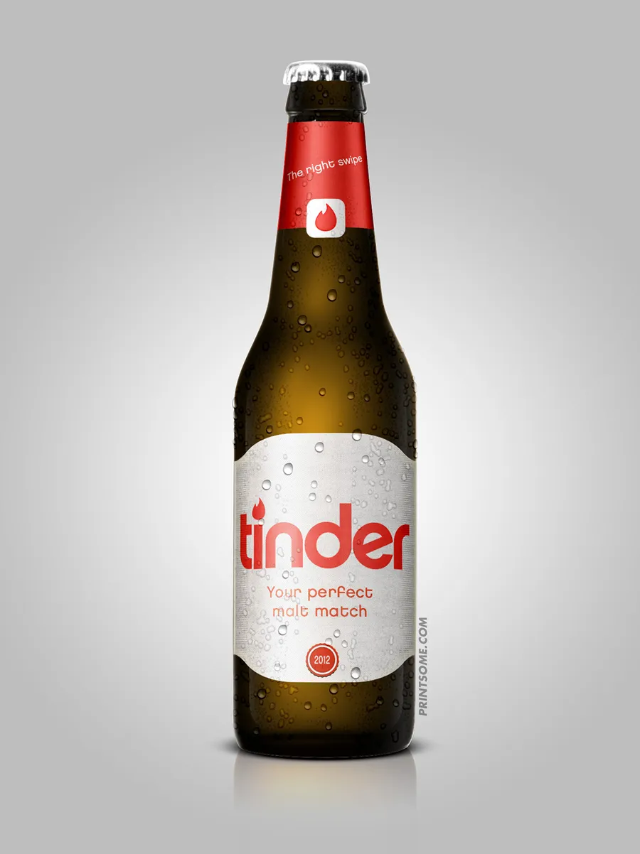 Tinder, beer bottles