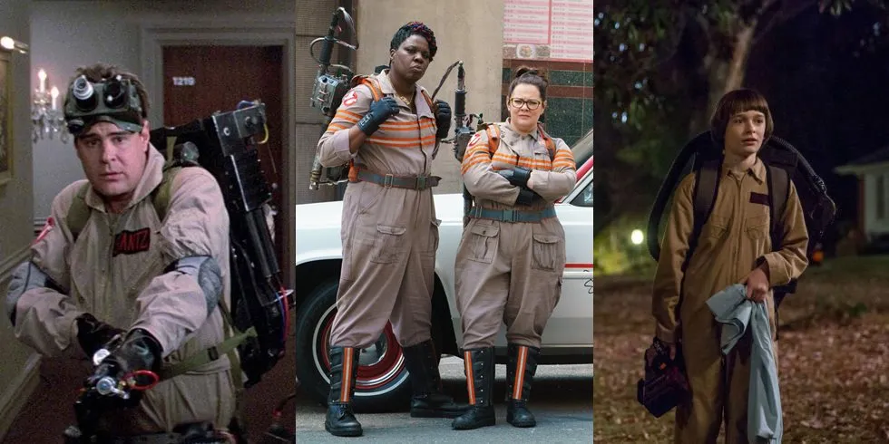 Fictional workwear or uniform design from Ghostbusters. Create your own garment from range of possible options.