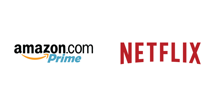 Design created by Printsome for the creative exercise Brand Colour Swap. Amazon Prime VS Netflix