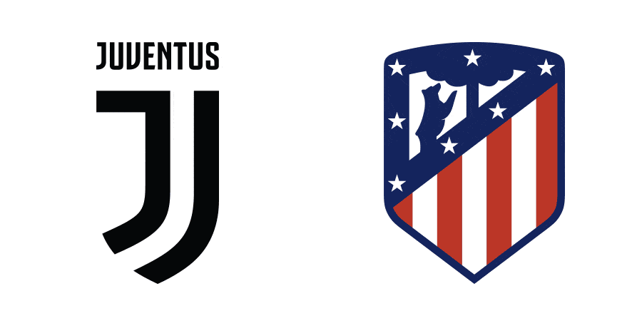 Design created by Printsome for the creative exercise Brand Colour Swap. Juventus VS Atlético Madrid