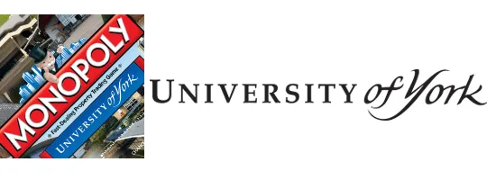 Universities Merchandise: York monopoly design is very obtrusive and will run out of stock.