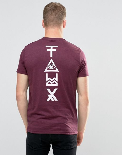 Screen printing detailed images or text all over print works on the back. Maximum size is bigger on the back