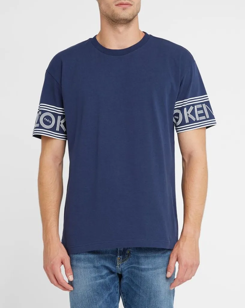 Use printing services to create your own sleeve print on branded t shirts