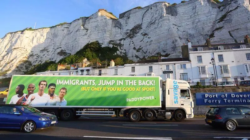 paddy power, marketing fails, ad on lorry
