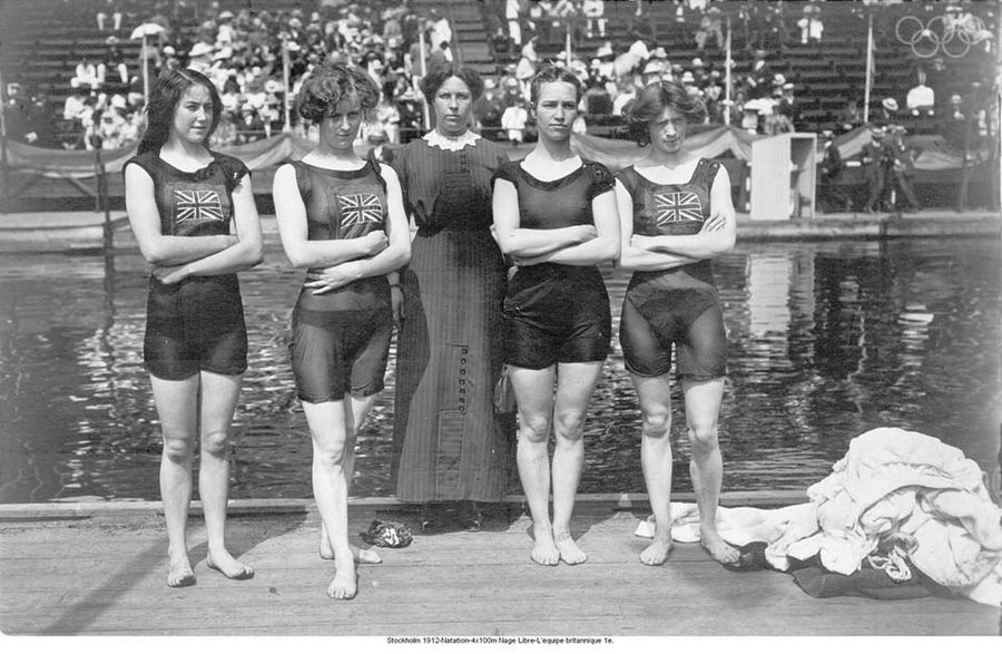 During the 1912 Stockholm Olympic Games, these swimsuits were considered indecent.