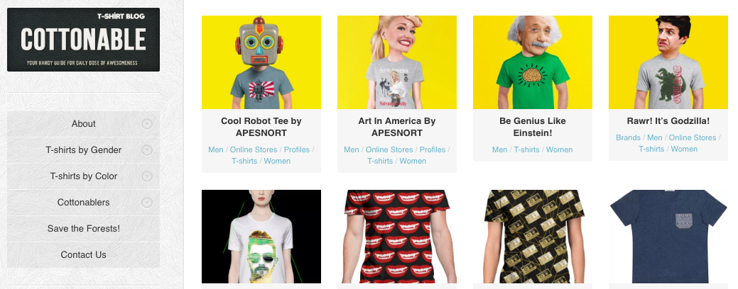 Cottonable blog to discover personal favorites from designers with inspiration in the design field.