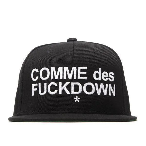 Comme de Garçons parody cap “Comme de Fuckdown” by SSUR