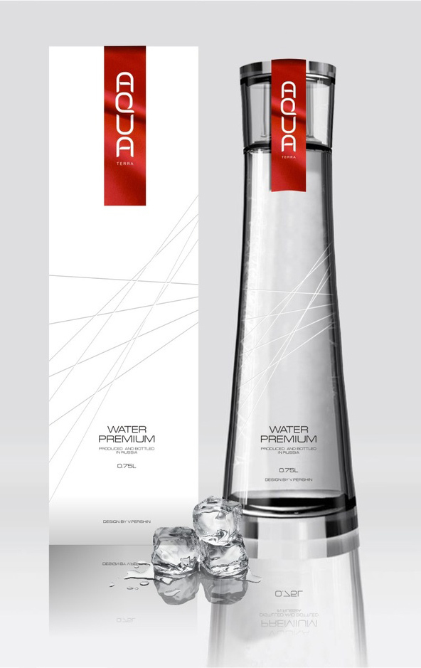 Aqua Terra Bottle Design, 25 Amazing Bottle Packaging Design examples, packaging design, packaging design inspiration, design inspiration, cool bottles, vodka bottles, spirits bottles, gin bottle design, vodka bottle design, best bottle designs, product design, graphic design, t shirt printing UK, screen printing UK, screen printing onto bottles, how to create a cool bottle label, Printsome blog, russian bottle designs