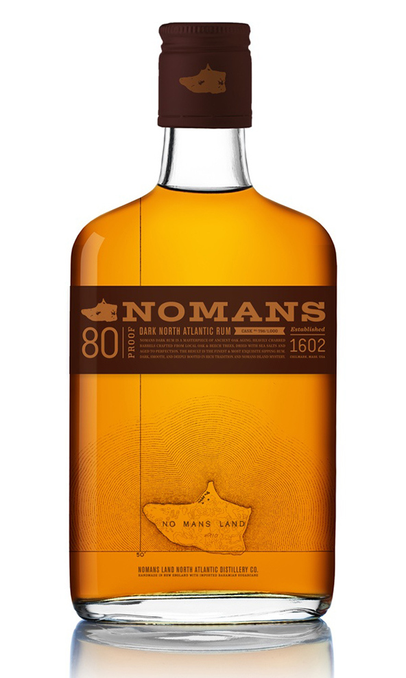 Nomans Rum, 25 Amazing Bottle Packaging Design examples, packaging design, packaging design inspiration, design inspiration, cool bottles, vodka bottles, spirits bottles, gin bottle design, vodka bottle design, best bottle designs, product design, graphic design, t shirt printing UK, screen printing UK, screen printing onto bottles, how to create a cool bottle label, Printsome blog, russian bottle designs